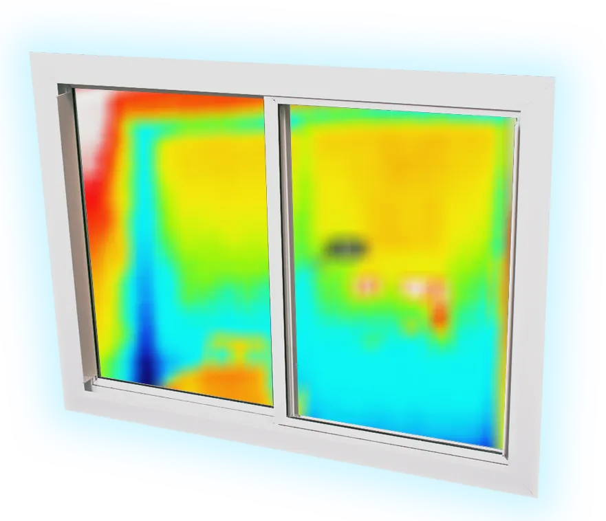 Thermal secondary glazing performance diagram